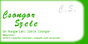 csongor szele business card